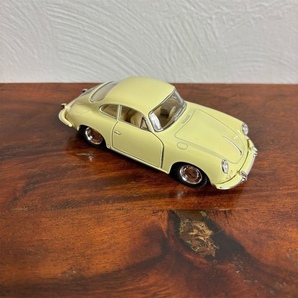 Kinsmart Porsche 356 B Carrera 2 1:32 Diecast Model Toy Car Cream - Picture 2 of 5